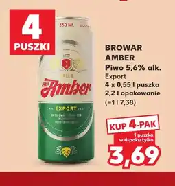 Kaufland Piwo Browar Amber Export 5,6% 4-pak oferta
