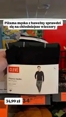 Biedronka Piżama męska Clevé wzór w kratkę oferta