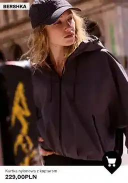 Bershka Kurtka nylonowa z kapturem Bershka oferta