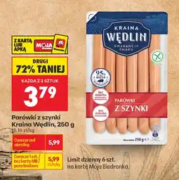 Biedronka Parówki z szynki Kraina Wędlin oferta