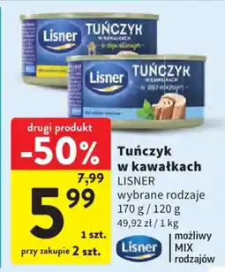 Intermarche Tuńczyk w kawałkach Lisner oferta