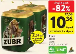 Intermarche Piwo żubr jasne oferta