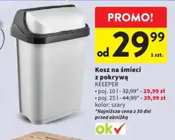 Intermarche Kosz na śmieci z pokrywą KEEPER oferta