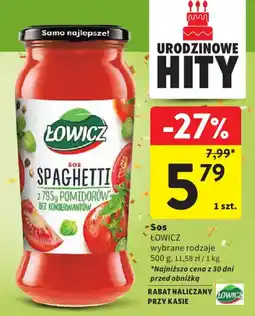 Intermarche Sos Spaghetti Łowicz oferta