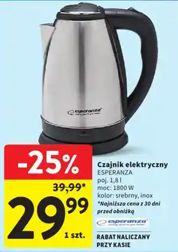 Intermarche Czajnik elektryczny Esperanza oferta