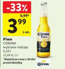 Intermarche Piwo CORONA wybrane rodzaje oferta