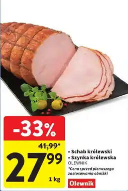 Intermarche Schab królewski Szynka królewska Olewnik oferta
