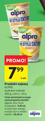 Intermarche Produkt sojowy ALPRO wybrane rodzaje oferta
