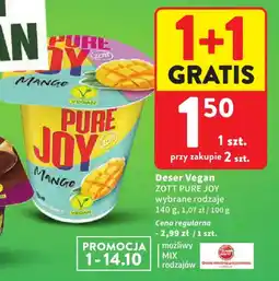 Intermarche Deser Vegan ZOTT PURE JOY oferta