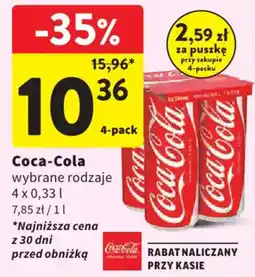 Intermarche Coca-Cola wybrane rodzaje oferta