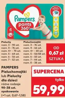Kaufland Pampers Pieluchomajtki lub Pieluchy dla dzieci oferta