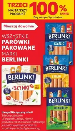 Kaufland Wszystkie parówki pakowane marki Berlinki oferta