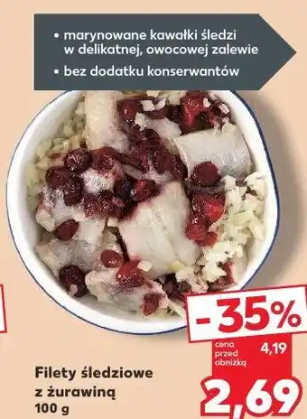 Kaufland Filety śledziowe z żurawiną oferta