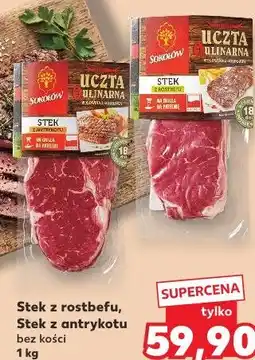 Kaufland Stek z rostbefu, Stek z antrykotu bez kości Sokołów Uczta Kulinarna oferta