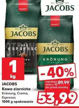 Kaufland Jacobs Kawa ziarnista Krönung, Crema, Espresso oferta
