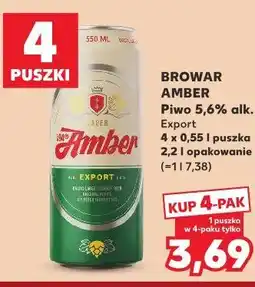 Kaufland Browar Amber Piwo 5,6% alk. Export oferta