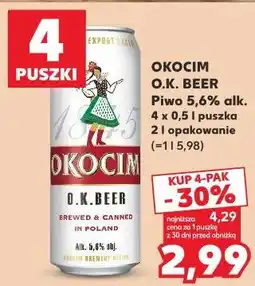 Kaufland Okocim O.K. Beer Piwo 5,6% alk oferta