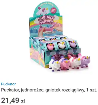 Puckator, jednorożec, gniotek rozciągliwy, 1 szt