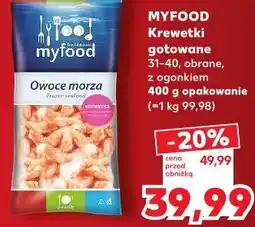 Kaufland Myfood Krewetki gotowane 31-40 obrane z ogonkiem oferta