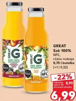 Kaufland GREAT Sok 100% NFC oferta