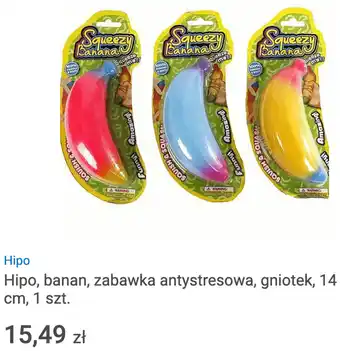 Hipo, banan, zabawka antystresowa, gniotek, 14 cm, 1 szt
