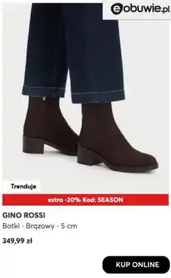Botki brązowy 5 cm Gino Rossi