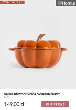 Homla Garnek żeliwny Andreas Au pomarańczowy 1,7 l Homla oferta