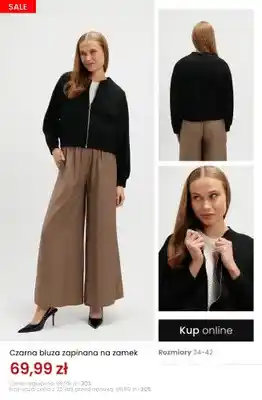 Czarna bluza zapinana na zamek
