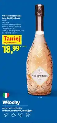 Lidl Wino musujące Vino Spumante D'Italia Extra Dry Millesimato oferta