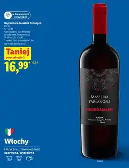 Lidl Wino czerwone Negroamaro Masseria Parlangeli oferta