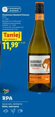 Lidl Wino białe Chardonnay Colombard Cimarosa oferta