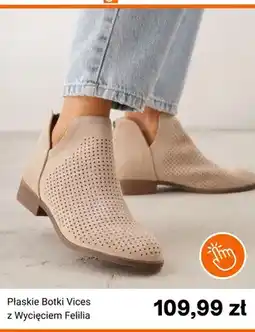 Born2be Płaskie botki Vices z wycięciem Felilia oferta