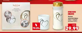 Kaufland Zestaw upamiętniający znicz + świeca Bolsius oferta