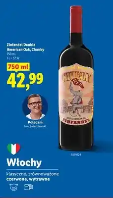 Lidl Wino czerwone Zinfandel Double American Oak Chunky oferta