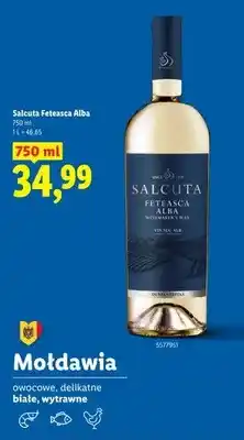 Lidl Wino białe Salcuta Feteasca Alba oferta