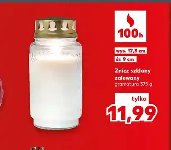 Kaufland Znicz szklany zalewany oferta
