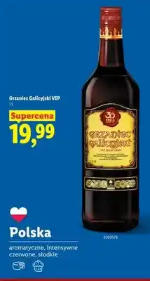 Lidl Wino czerwone Grzaniec Galicyjski VIP oferta