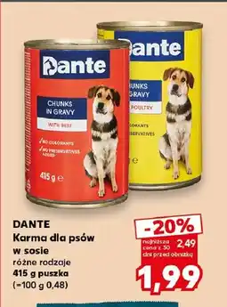 Kaufland Karma dla psów w sosie z drobiem Dante oferta