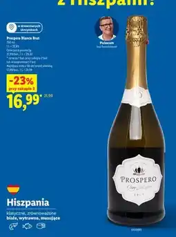 Lidl Wino musujące Prospero Blanco Brut oferta