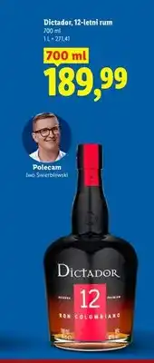 Lidl Rum Dictador 12-letni oferta