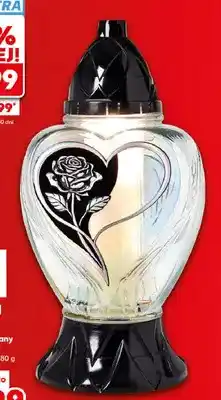 Kaufland Znicz szklany Serce oferta