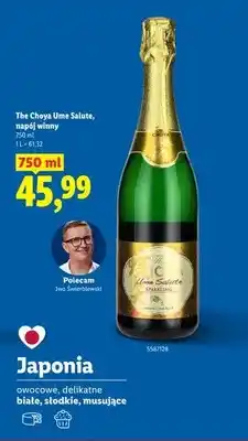 Lidl Wino musujące Napój winny The Choya Ume Salute oferta