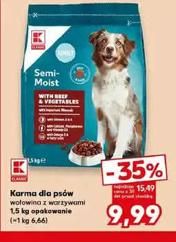 Kaufland Karma dla psów wołowina z warzywami K-Classic oferta