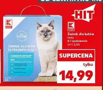 Żwirek dla kotów biały K-Classic