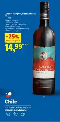 Lidl Wino czerwone Cabernet Sauvignon Reserva Privada Deluxe oferta
