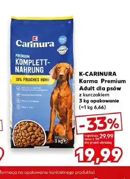 Kaufland Karma premium adult dla psów z kurczakiem K-Carinura oferta