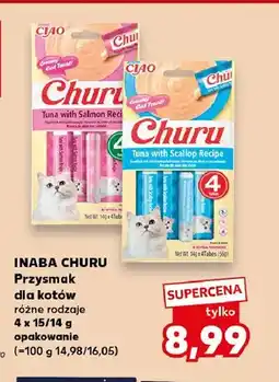 Kaufland Przysmak dla kotów Inaba Churu tuńczyk z łososiem 4-pak oferta