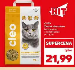 Kaufland Żwirek dla kotów kukurydziany Cleo oferta