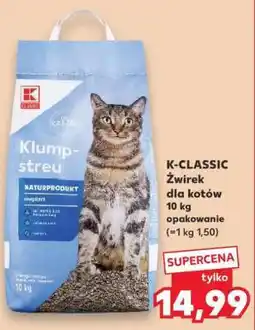 Kaufland K-CLASSIC Żwirek dla kotów 10 kg opakowanie oferta