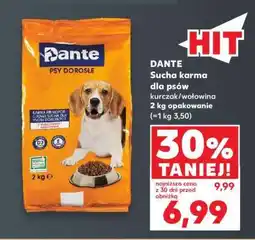 Kaufland DANTE Sucha karma dla psów kurczak/wołowina 2 kg opakowanie oferta